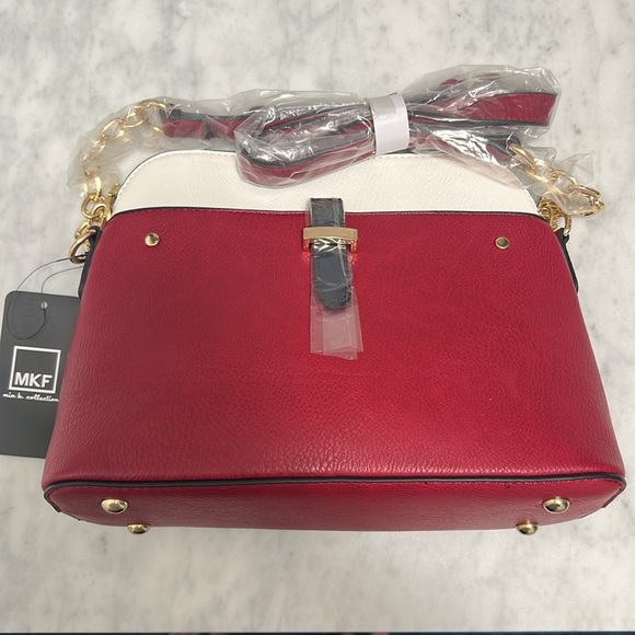 MKF COLLECTION • Wine Red Karelyn Crossbody Bag Purse - Picture 4 of 6